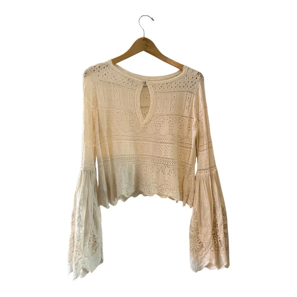 Free People Once Upon A Time Lace Blouse